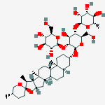 Structure of spirostan-3-yl 6-deoxyhexopyranosyl-(1->4)-[hexopyranosyl-(1->2)]hexopyranoside