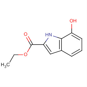 Structure of 1H-Indole-2-carboxylic acid, 7-hydroxy-, ethyl ester