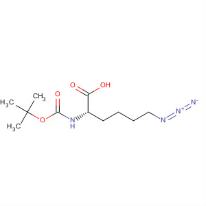 Structure of Hexanoic acid, 6-azido-2-[[(1,1-dimethylethoxy)carbonyl]amino]-, (2S)-