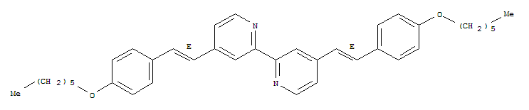 Structure of 4,4-Bis[(1E)-2-[4-(hexyloxy)phenyl]ethenyl]-2,2-bipyridine