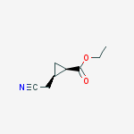 CYCLOPROPANECARBOXYLIC ACID 2-(CYANOMETHYL)-,ETHYL ESTER,CIS-结构式