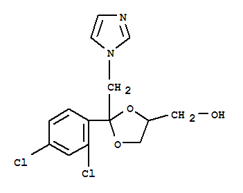 Structure of 2-(2,4-DICHLOROPHENYL)-2-(1H-IMIDAZOL-1-YL METHYL)-1,3-DIOXOLANE-4-METHANOL