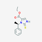 R-(+)-1-(Α-甲基苄基)咪唑-2-巯基-5-甲酸乙酯结构式