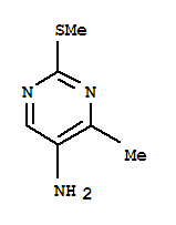 5-Pyrimidinamine,  4-methyl-2-(methylthio)-结构式