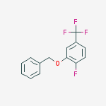 1-FLUORO-2-(PHENYLMETHOXY)-4-(TRIFLUOROMETHYL)BENZENE结构式