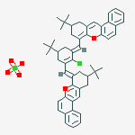 Chemical structure of 10-TERT-BUTYL-8-[5-TERT-BUTYL-3-(10-TERT-BUTYL-10,11-DIHYDRO-9H-BENZO[A]XANTHEN-8-YL-METHYLENE)-2-CHLORO-CYCLOHEX-1-ENYLMETHYLENE]-8,9,10,11-TETRAHYDRO-BENZO[A]XANTHENYLIUM PERCHLORATE