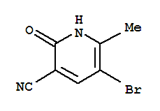 Structure of 5-Bromo-3-cyano-2-hydroxy-6-methylpyridine