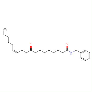 Structure of 12-Octadecenamide, 9-oxo-N-(phenylmethyl)-, (12Z)-
