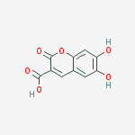 6,7-Dihydroxycoumarin-3-carboxylic Acid结构式