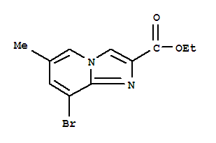 8-溴-6-甲基咪唑并[1,2-A]砒啶-2-羧酸乙酯结构式