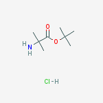 Structure of tert-Butyl 2-amino-2-methylpropanoate hydrochloride