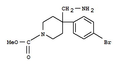 Structure of 4-Aminomethyl-4-(4-fluoro-phenyl)-piperidine-1-carboxylic acid tert-butyl ester