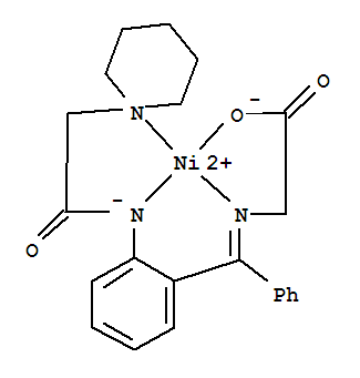 Structure of N-[ALPHA-[2-(PIPERIDINOACETAMIDO)PHENYL]BENZYLIDENE]GLYCINATO]NICKEL