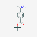 Structure of (1S)-4-[1-Aminoethyl]benzoic acid 1,1-dimethylethyl ester