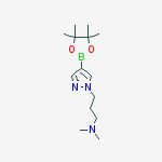 1H-Pyrazole-1-propAmine, N,N-dimethyl-4-(4,4,5,5-tetramethyl-1,3,2-dioxaborolan-2-yl)-结构式