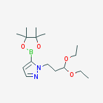 1-(3,3-diethoxypropyl)-5-(4,4,5,5-tetramethyl-1,3,2-dioxaborolan-2-yl)-1H-pyrazole结构式
