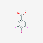 Structure of 4-FLUORO-3,5-DIIODOBENZOIC ACID, 97%