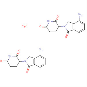 Structure of 2,6-Piperidinedione, 3-(4-amino-1,3-dihydro-1-oxo-2H-isoindol-2-yl)-,hydrate (2:1)