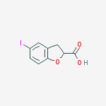 5-Iodo-2,3-dihydrobenzofuran-2-carboxylic acid结构式