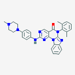 Pyrimido[5',4':5,6]pyrimido[1,2-a]benzimidazol-5(6H)-one, 6-(2,6-dimethylphenyl)-2-[[4-(4-methyl-1-piperazinyl)phenyl]amino]-结构式