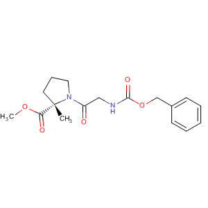 L-Proline, N-[(phenylmethoxy)carbonyl]glycyl-2-methyl-, methyl ester结构式