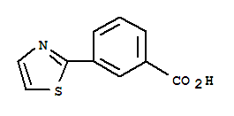 Structure of 3-(1,3-Thiazol-2-yl)benzoic acid