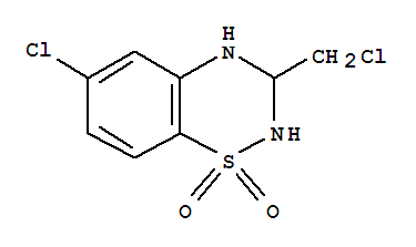 Structure of 1,1-DIOXIDE-6-CHLORO-3-(CHLOROMETHYL)-3,4-DIHYDRO-2H-1,2,4-BENZOTHIADIAZINE