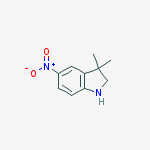 1H-Indole, 2,3-dihydro-3,3-dimethyl-5-nitro结构式