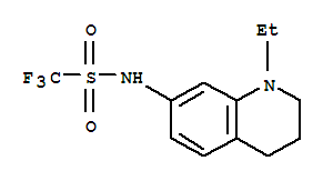 Structure of Methanesulfonamide, N-(1-ethyl-1,2,3,4-tetrahydro-7-quinolinyl)-1,1,1-trifluoro-