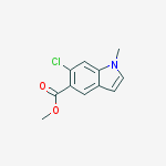methyl 6-chloro-1-methylindole-5-carboxylate结构式
