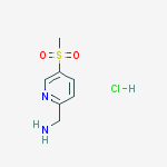 {[5-(methylsulfonyl)pyridin-2-yl]methyl}amine hydrochloride结构式