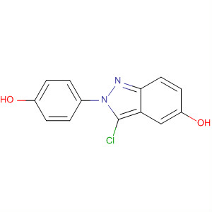 2H-Indazol-5-ol, 3-chloro-2-(4-hydroxyphenyl)-结构式