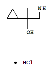 Structure of 3-azetidinol, 3-cyclopropyl-, hydrochloride (1:1)