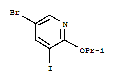 5-BROMO-3-IODO-2-ISOPROPOXY-PYRIDINE结构式