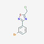 3-(3-bromophenyl)-5-(chloromethyl)-1,2,4-oxadiazole结构式