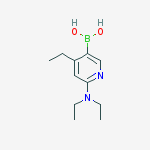 B-[6-(diethylamino)-4-ethyl-3-pyridinyl]Boronic acid结构式