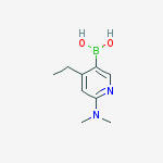 B-[6-(DIMETHYLAMINO)-4-ETHYL-3-PYRIDINYL]-BORONIC ACID HYDROCHLORIDE结构式