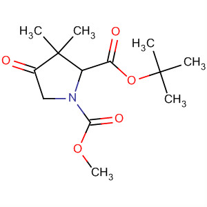 Structure of 1,2-Pyrrolidinedicarboxylic acid, 3,3-dimethyl-4-oxo-,1-(1,1-dimethylethyl) 2-methyl ester