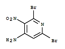 4-氨基-2,6-二溴-3-硝基吡啶结构式