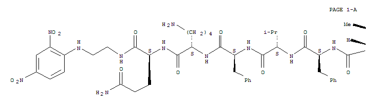 Structure of ABZ-GLU-ILE-PHE-VAL-PHE-LYS-GLN-ETHYLENEDIAMINE-DNP
