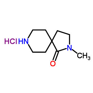 Structure of 2-methyl-2,8-diazaspiro[4.5]decan-1-one hydrochloride (1:1)