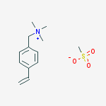 Benzenemethanaminium, 4-ethenyl-N,N,N-trimethyl-, methanesulfonate结构式