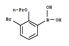 3-溴-2-丙氧基苯基硼酸结构式