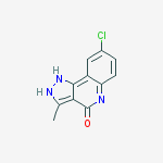 8-chloro-3-methyl-1,2-dihydropyrazolo[4,3-c]quinolin-4-one结构式