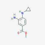 Methyl 3-amino-4-(cyclopropylamino)benzoate结构式