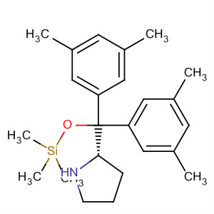 Structure of Pyrrolidine, 2-[bis(3,5-dimethylphenyl)[(trimethylsilyl)oxy]methyl]-, (2S)-