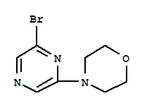 4-(6-溴吡嗪-2-基)吗啉结构式