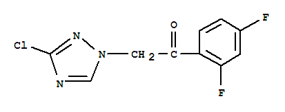 2-(3-氯-1H-1,2,4-三唑-1-)-1-(2,4-二氟苯基)乙酮结构式