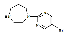 1-(5-溴吡啶)[1,4]二氮杂庚烷结构式