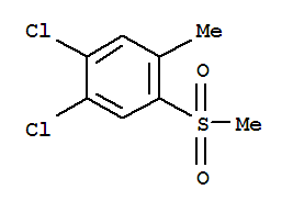 Structure of Benzene, 1,2-dichloro-4-Methyl-5-(Methylsulfonyl)-